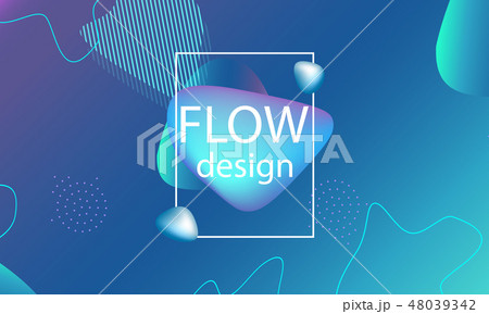 Flow shapes background. Wavy abstract cover Flow shapes background. Wavy abstract cover 48039342