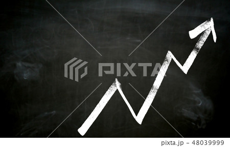 Graph painted on blackboard Concept Graph painted on blackboard Concept 48039999