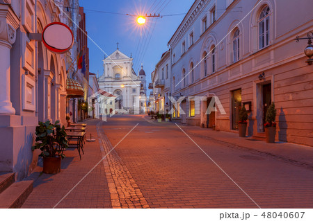 Vilnius. Old city gate at dawn. Vilnius. Old city gate at dawn. 48040607