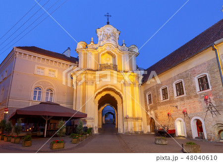 Vilnius. Old city gate at dawn. Vilnius. Old city gate at dawn. 48040610