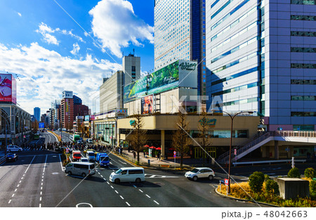 東京都 品川駅 高輪口の風景の写真素材