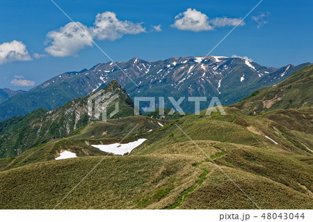 谷川連峰・蓬峠付近から見る大源太山・巻機山 谷川連峰・蓬峠付近から見る大源太山・巻機山 48043044