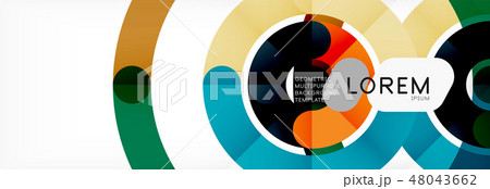 Line design circles abstract background 48043662