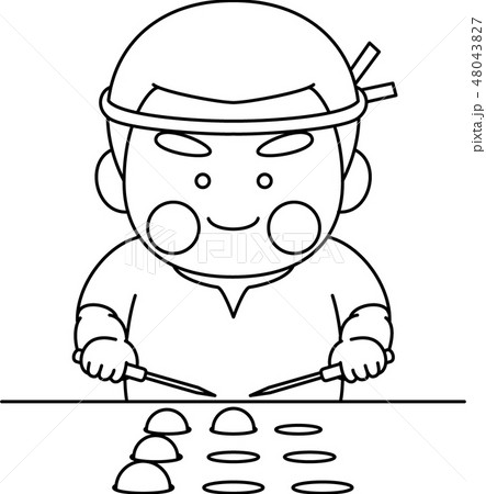 少年キャラクタータコ焼きのイラスト素材 少年キャラクタータコ焼きのイラスト素材