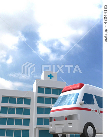 CG 3D イラスト 立体 デザイン 車 救急車 医療 病院 保険 ケガ 病気 緊急 救命 入院 CG 3D イラスト 立体 デザイン 車 救急車 医療 病院 保険 ケガ 病気 緊急 救命 入院 48044185