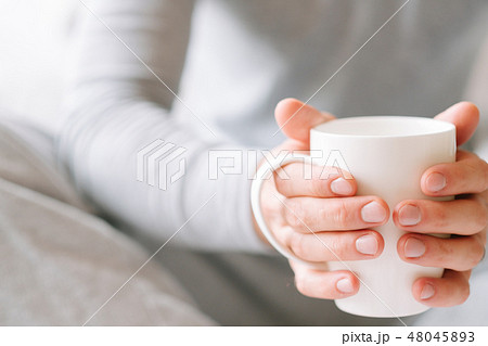 morning coziness man pyjamas favourite drink cup 48045893