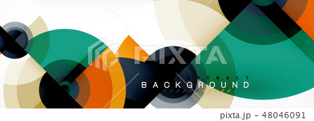 Circle abstract background with triangular shapes for modern design, cover, template, brochure Circle abstract background with triangular shapes for modern design, cover, template, brochure 48046091