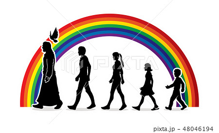 Walk with Jesus, Follow Jesus graphic vector. Walk with Jesus, Follow Jesus graphic vector. 48046194