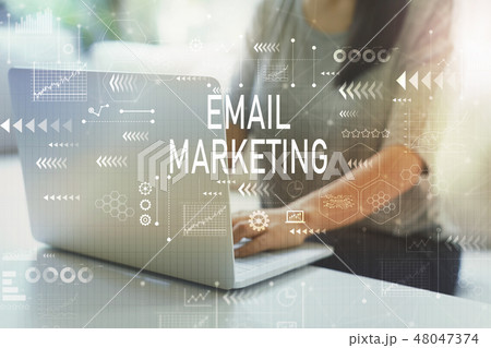Email marketing with woman 48047374