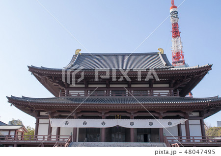 東京都　港区　増上寺（ぞうじょうじ）　大殿（本堂） 48047495
