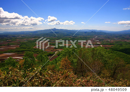 初夏の農村風景と昆布岳 初夏の農村風景と昆布岳 48049509
