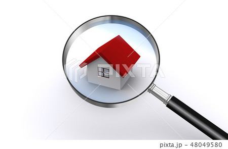 虫眼鏡で家をチェック 虫眼鏡で家をチェック 48049580