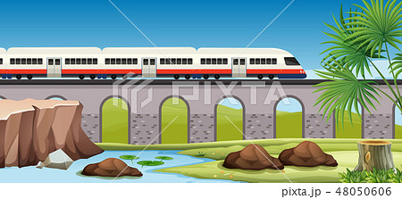 Modern train to countryside Modern train to countryside 48050606