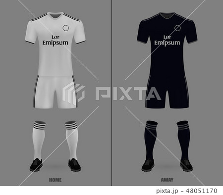 football kit 2018-19, shirt template for soccer jersey. football kit 2018-19, shirt template for soccer jersey. 48051170