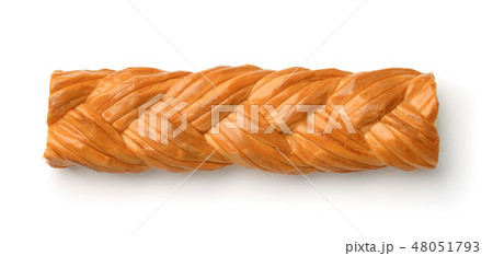Top view of smoked string cheese 48051793