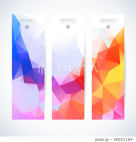 Vector banners set abstract triangle background 48052184