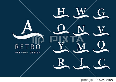 Abstract Logo Design. Modern Emblems. Set Vectors 48053469