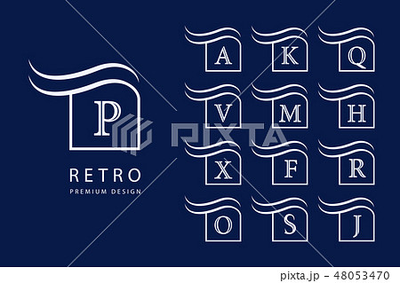 Abstract Logo Design. Modern Emblems. Set Vectors 48053470