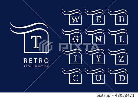 Abstract Logo Design. Modern Emblems. Set Vectors 48053471