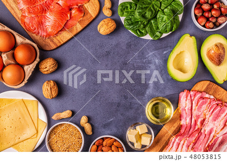 Keto, ketogenic diet, low carb, healthy food Keto, ketogenic diet, low carb, healthy food 48053815