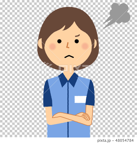女性店員　怒る 48054784