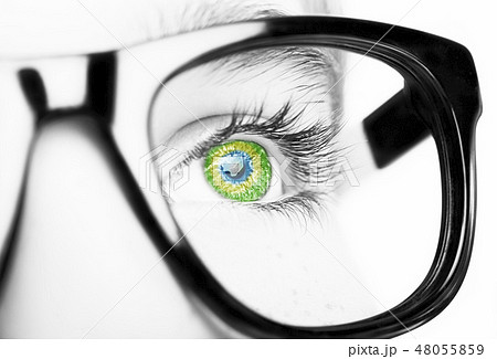 Portrait of a boy wearing eyeglasses 48055859