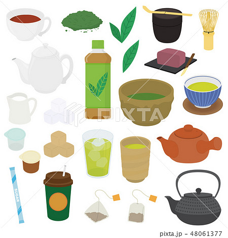 色々なお茶のイラスト 48061377