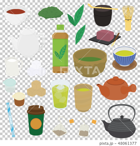 Illustrations of various teas 48061377