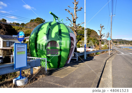 フルーツバス停　阿弥陀﨑バス停　長崎県諫早市小長井町 48061523