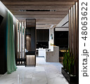 stylish modern interior of the house, apartment 48063622
