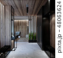 stylish modern interior of the house, apartment 48063624
