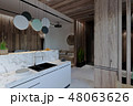 stylish modern interior of the house, apartment 48063626
