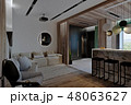 stylish modern interior of the house, apartment 48063627
