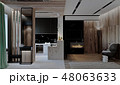 stylish modern interior of the house, apartment 48063633