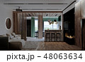 stylish modern interior of the house, apartment 48063634