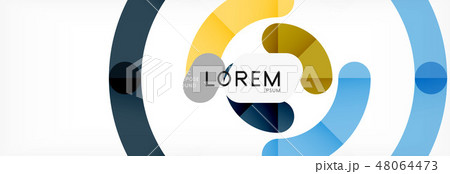 Line design circles abstract background 48064473