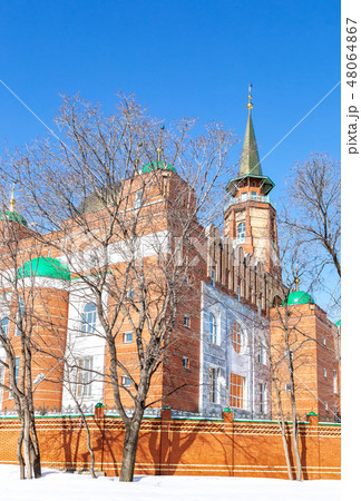 Cathedral Mosque in winter sunny day in Samara Cathedral Mosque in winter sunny day in Samara 48064867