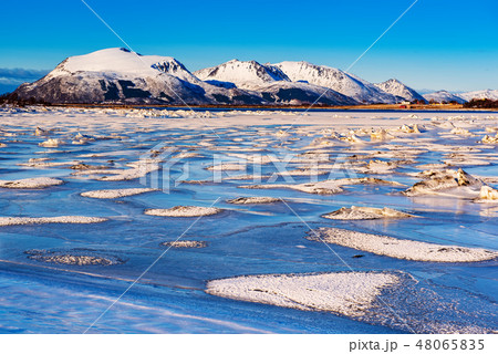 Winter Norway lake Winter Norway lake 48065835