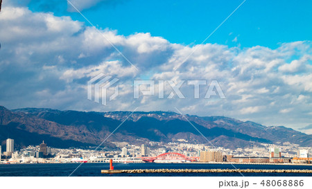 海上から見た神戸大橋遠景 海上から見た神戸大橋遠景 48068886