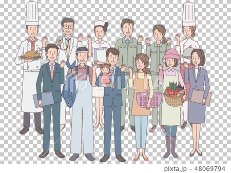 勇士的工作者擺姿勢 48069794