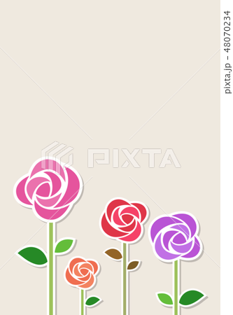 バラのデザイン 花のカードのイラスト素材