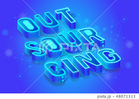 Outsourcing Isometric Projection Vector Background 48071313