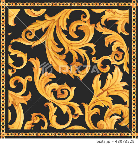 Golden baroque rich luxury pattern Golden baroque rich luxury pattern 48073529