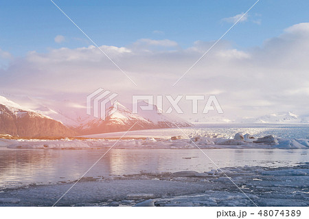 Jokulsarlon winter water lake, Iceland  48074389
