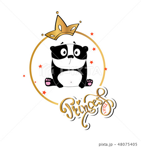 slogan print with cute panda slogan print with cute panda 48075405