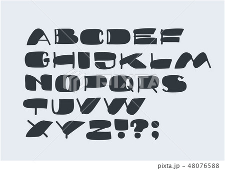 Typeface, uppercase letters and numbers, alphabet. 48076588