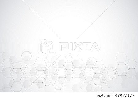 Abstract hexagons pattern for medical or scientific and technological modern design. Abstract 48077177