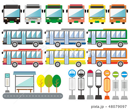 バス　自動車　観光バス　市営バス 48079097
