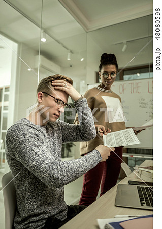 Student feeling shocked after seeing result of his finals Student feeling shocked after seeing result of his finals 48080598