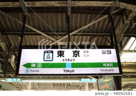 東京駅の駅名表示版(京浜東北) 東京駅の駅名表示版(京浜東北) 48082081